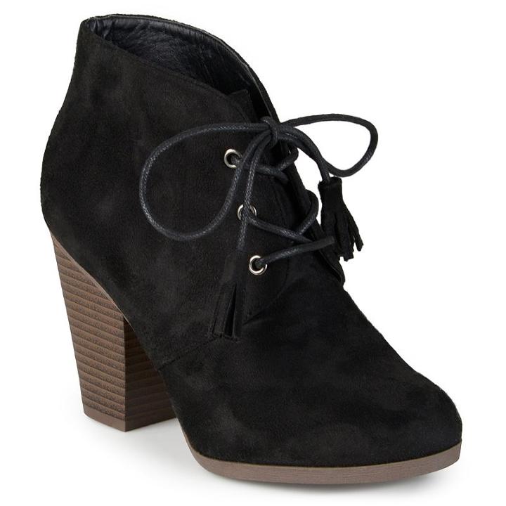 Journee Collection Wen Women's Lace-up Ankle Boots, Girl's, Size: Medium (7.5), Black