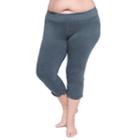 Plus Size Soybu Allegro Capri Yoga Leggings, Women's, Size: 1xl, Grey (charcoal)