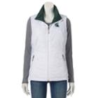 Women's Columbia Michigan State Spartans Reversible Powder Puff Vest, Size: Large, Green Oth