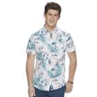 Men's Urban Pipeline&reg; Maxflex Print Button-down Shirt, Size: Medium, White