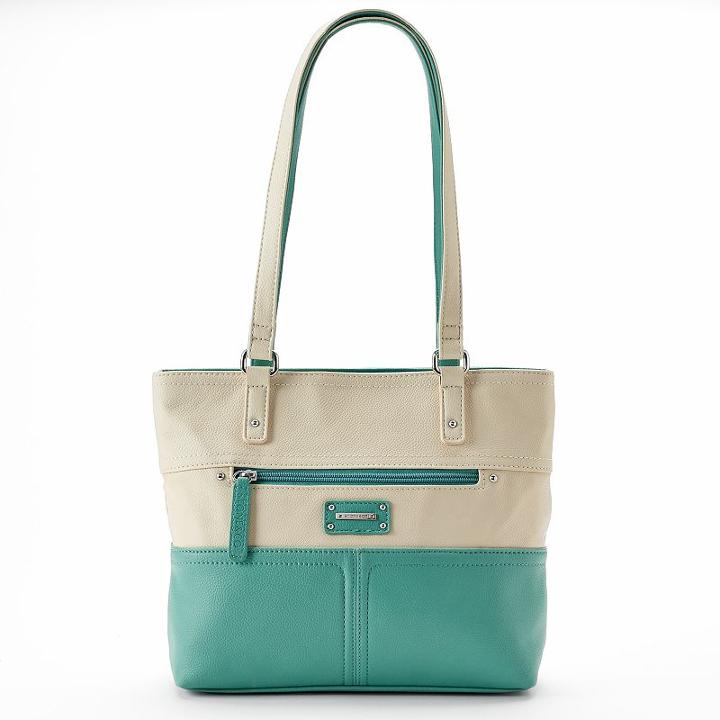 Stone And Co. Donna Colorblock Leather Tote, Women's, Blue (navy)