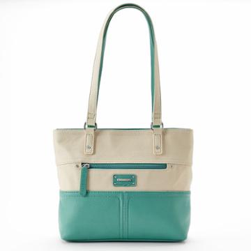 Stone And Co. Donna Colorblock Leather Tote, Women's, Blue (navy)