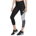 Women's Nike Power Graphic Training Midrise Capri Leggings, Size: Large, Grey (charcoal)