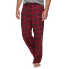 Big & Tall Croft & Barrow&reg; Plaid Flannel Lounge Pants, Men's, Size: Xl Tall, Med Red