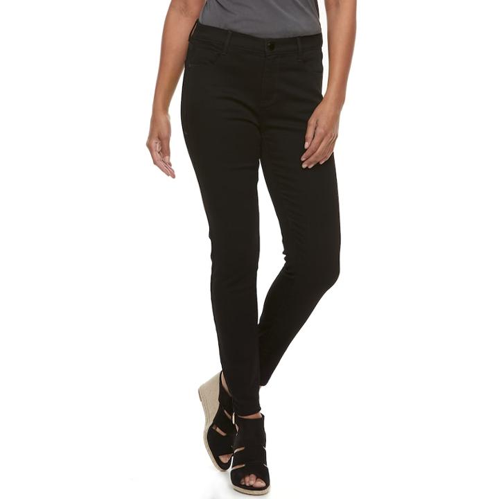 Women's Apt. 9&reg; High-waisted Skinny Jeans, Size: 16, Dark Blue