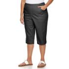 Plus Size Croft & Barrow&reg; Embellished Skimmer Capris, Women's, Size: 4xl, Black