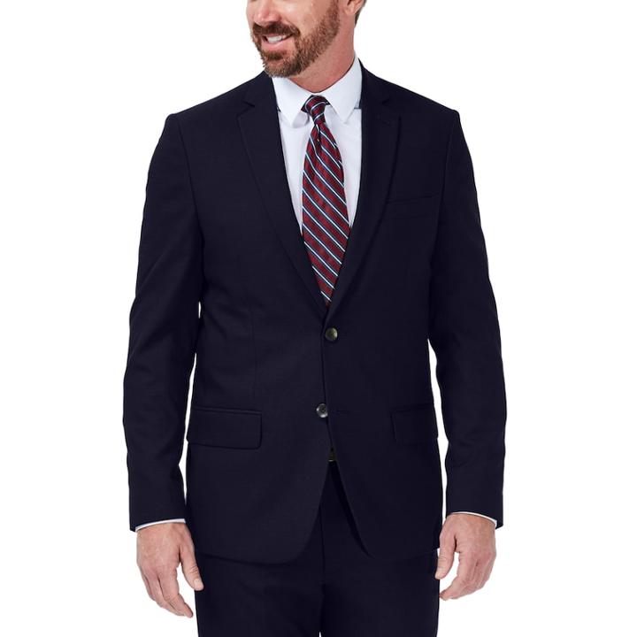 Men's J.m. Haggar Premium Slim-fit Stretch Suit Coat, Size: 40 Long, Blue (navy)