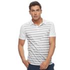Men's Tek Gear&reg; Striped Performance Polo, Size: Xxl, Med Grey
