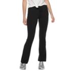 Juniors' So&reg; Tie-waist Skinny Bootcut Yoga Pants, Teens, Size: Medium, Black