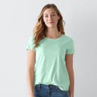 Women's Sonoma Goods For Life&trade; Essential Print Tee, Size: Medium, Lt Green