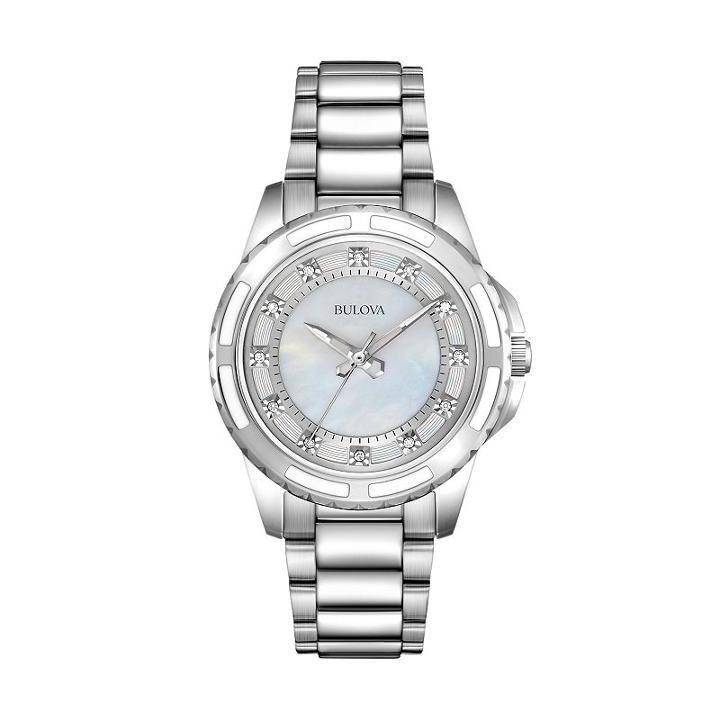 Bulova Women's Diamond Stainless Steel Watch - 96p144, Grey