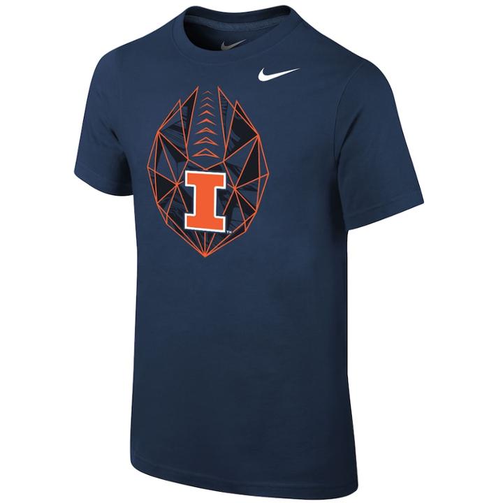 Boys 8-20 Nike Illinois Fighting Illini Football Icon Tee, Size: M 10-12, Blue (navy)
