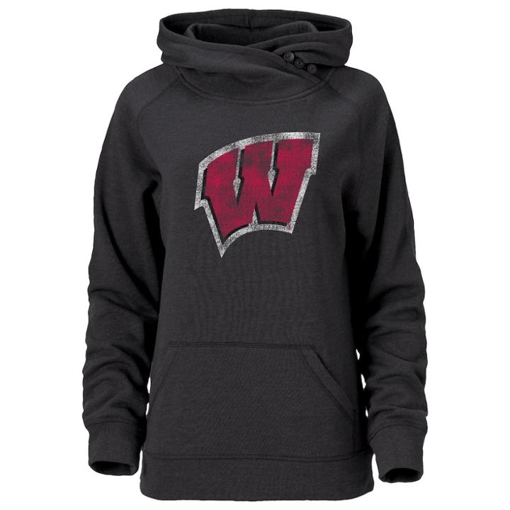 Women's Wisconsin Badgers Redux Hoodie, Size: Xxl, Light Grey