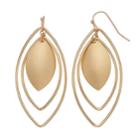 Marquise Hoop Nickel Free Orbital Drop Earrings, Women's, Gold