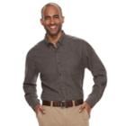 Men's Croft & Barrow&reg; Classic-fit Patterned Flannel Button-down Shirt, Size: Small, Dark Beige