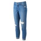 Women's Juicy Couture Flaunt It Ripped Skinny Ankle Jeans, Size: 2, Blue