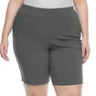 Plus Size Apt. 9&reg; Millennium Bermuda Shorts, Women's, Size: 20 W, Dark Grey