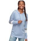 Juniors' So&reg; Striped Sleeve Oversized Hoodie, Teens, Size: Xs, Med Blue