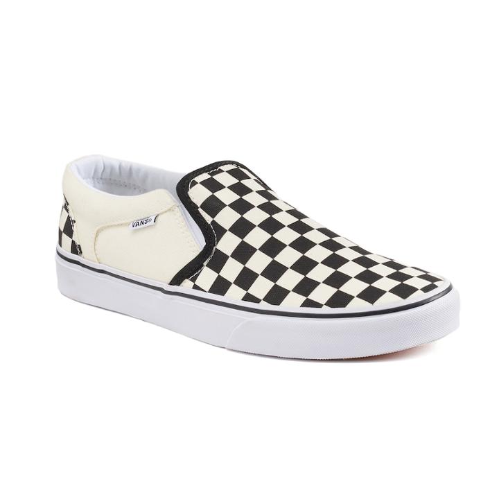 Vans Asher Men's Checker Skate Shoes, Size: Medium (11), White