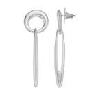 Dana Buchman Vertical Bar Hoop Earrings, Women's, Silver
