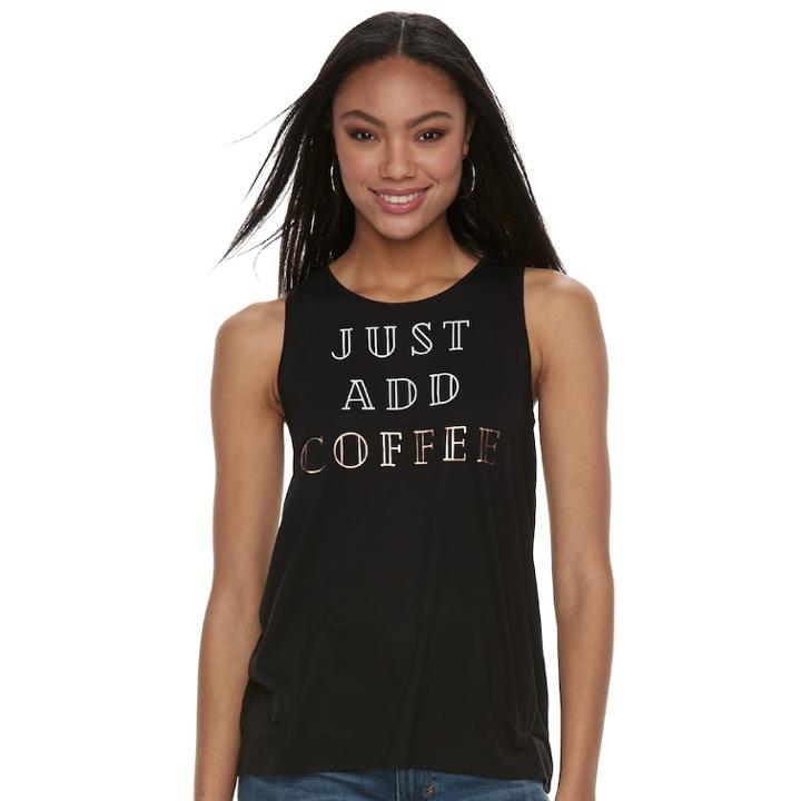 Women's Apt. 9&reg; Graphic Tank, Size: Xl, Black