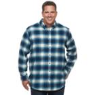 Big & Tall Croft & Barrow&reg; True Comfort Classic-fit Flannel Button-down Shirt, Men's, Size: Xl Tall, Dark Blue