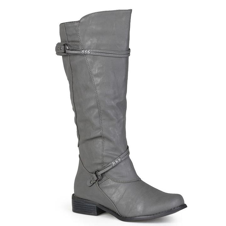 Journee Collection Harley Women's Knee-high Boots, Girl's, Size: 8 M Xwc, Grey