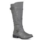 Journee Collection Harley Women's Knee-high Boots, Girl's, Size: 8 M Xwc, Grey