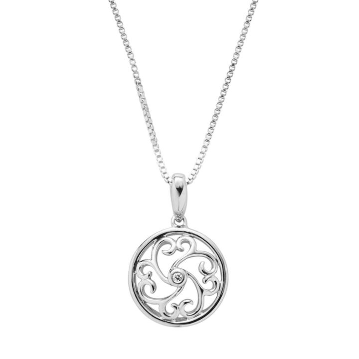 Boston Bay Diamonds Sterling Silver Diamond Accent Filigree Circle Pendant, Women's, Size: 18, White