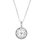 Boston Bay Diamonds Sterling Silver Diamond Accent Filigree Circle Pendant, Women's, Size: 18, White