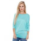 White Mark, Women's Dolman Tunic, Size: Large, Lt Green