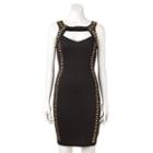 Women's Chaya Studded Cutout Sheath Dress, Size: 4, Black