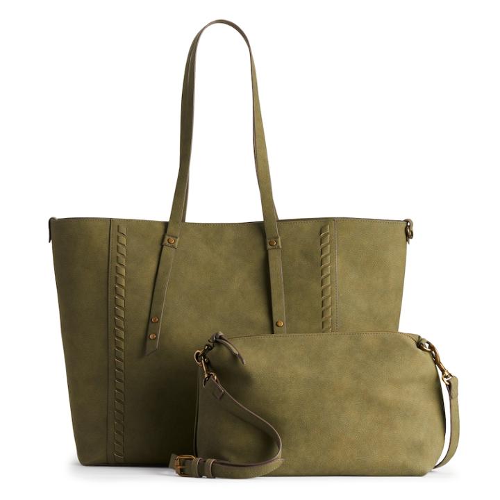 Sonoma Goods For Life&trade; Paula Tote & Crossbody Bag Set, Women's, Lt Green