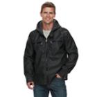 Men's Urban Republic Faux Leather Quilted Jacket, Size: Xl, Black