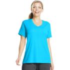 Plus Size Just My Size Cool Dri Performance V-neck Tee, Women's, Size: 1xl, Blue