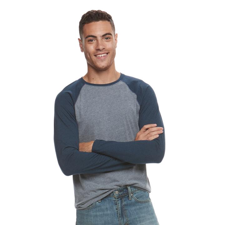 Men's Urban Pipeline® Ultimate Raglan Tee, Size: Medium, Blue (navy)