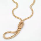 Apt. 9&reg; Gold-tone Knotted Mesh Lariat Necklace, Women's, Multicolor