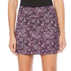 Women's Grand Slam Golf Performance Floral Skort, Size: Xs, Med Purple