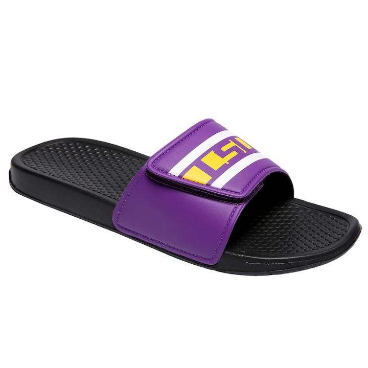 Men's Forever Collectibles Lsu Tigers Legacy Slide Sandals, Size: Medium, Team