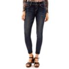 Juniors' Wallflower Faded Ultra Skinny Jeans, Teens, Size: 13, Dark Blue