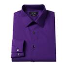 Men's Apt. 9&reg; Slim-fit Premier Flex Collar Stretch Dress Shirt, Size: 16.5-32/33, Med Purple