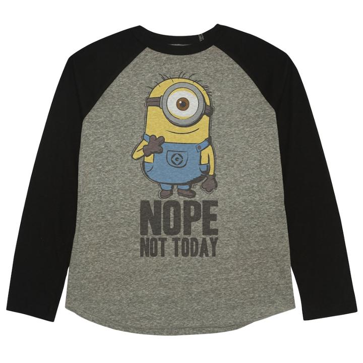 Boys 8-20 Despicable Me Minions Nope Not Today Tee, Size: Medium, Grey