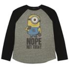 Boys 8-20 Despicable Me Minions Nope Not Today Tee, Size: Medium, Grey