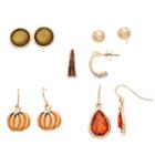 Pumpkin, J-hoop & Teardrop Earring Set, Women's, Multicolor