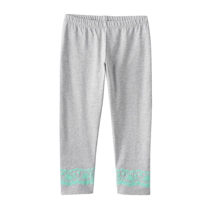 Girls 7-16 & Plus Size So® Textured Hem Capri Leggings, Girl's, Size: 16 1/2, Med Grey