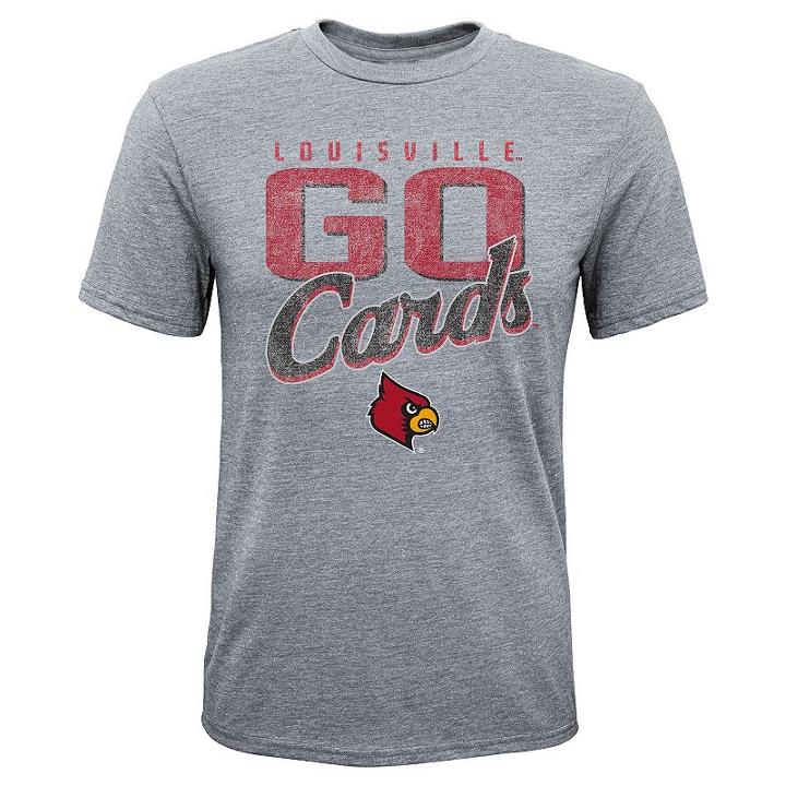Boys 8-20 Louisville Cardinals Rally Anthem Tee, Size: L 14-16, Grey