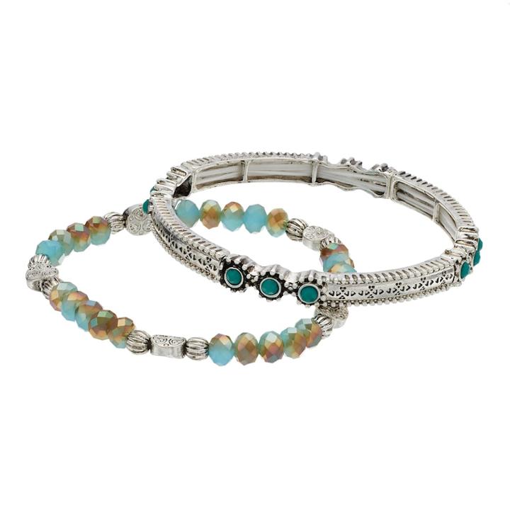 Believe In Beaded Stretch Bracelet Set, Women's, Multicolor