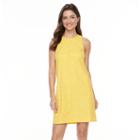 Women's Hope & Harlow Sleeveless Flower Eyelet Shift Dress, Size: 14, Yellow Oth