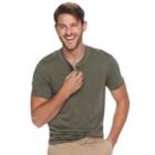 Men's Sonoma Goods For Life&trade; Classic-fit Supersoft Henley, Size: Medium, Dark Green