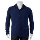 Big & Tall Sonoma Goods For Life&trade; Classic-fit Wool-blend Shawl-collar Sweater, Men's, Size: 2xb, Dark Blue